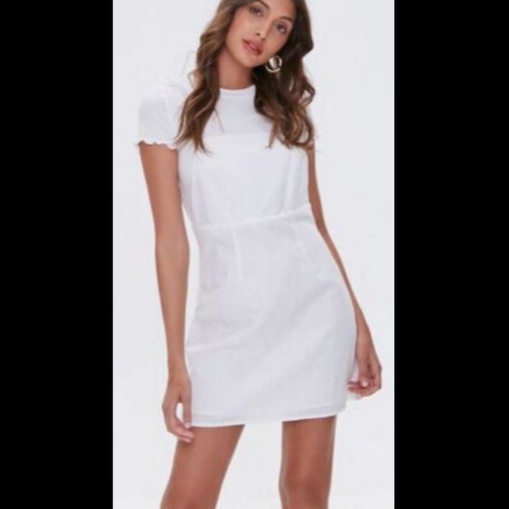 Forever 21 Linen blend woven Cami dress White Medium 2-4 NWT